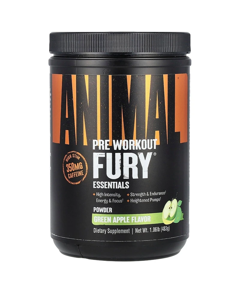 Animal Fury Essentials Pre Workout Green Apple