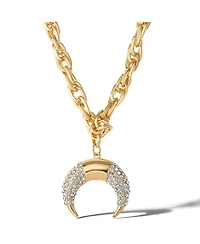 Jessica Simpson Crescent Moon Crystal Pendant