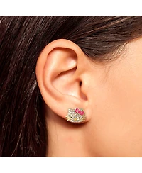 Hello Kitty Sanrio Pave Crystal Stud Earring