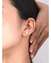 Devata Clover Stud Earrings in 14K Gold, approx. 2.6grams