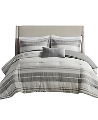Madison Park Rhodes Stripe 4-Pc. Comforter Set, King/California King