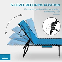 5-in-1 Folding Chaise Lounge Set with Headrest