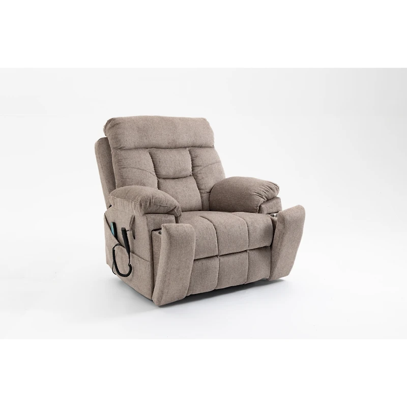 Streamdale Furniture Electric Lift Sofa with Massage, Tilt, and Cup Holders