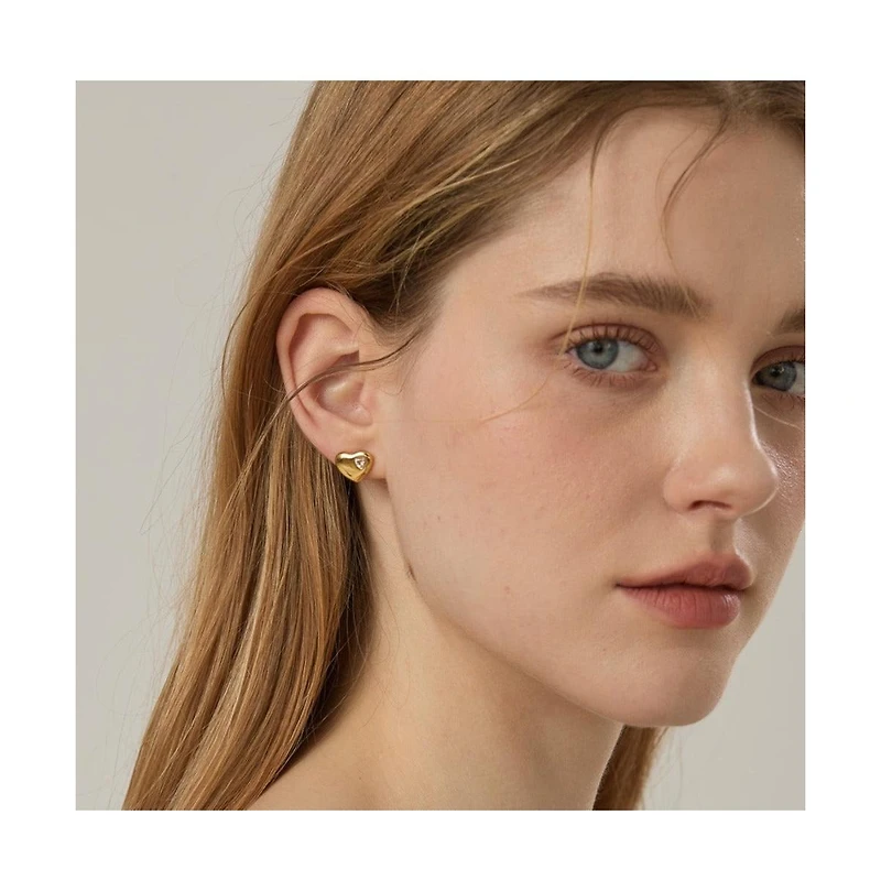 Joey Baby Ciara Heart Stud Earrings