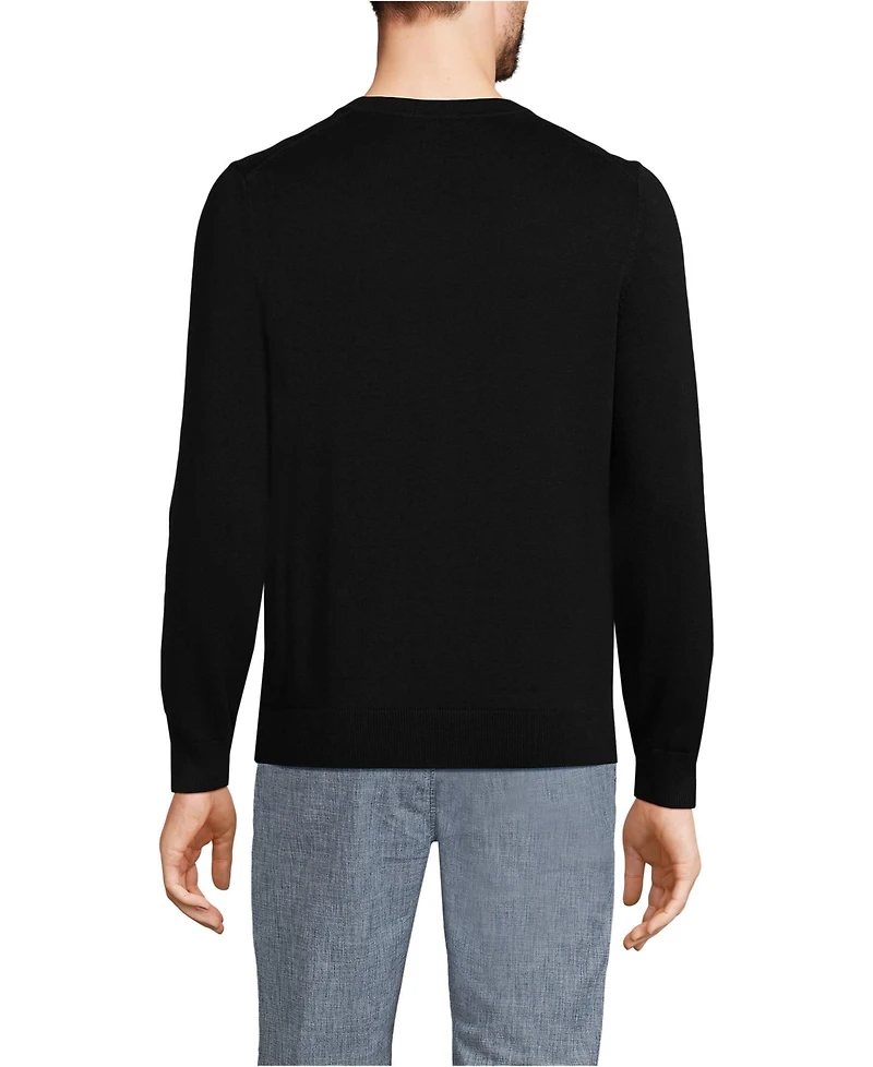 Lands' End Men's Fine Gauge Cotton Cardigan