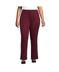 Lands' End Plus High Rise Chino Utility Straight Leg Pants