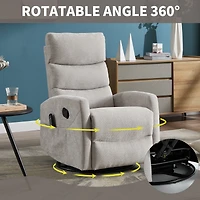 Mondawe Swivel and Rocker Power Recliner Chair, with Usb Type-c Ports
