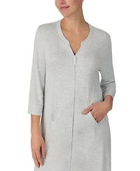 Ellen Tracy Women's Zip-Front 3/4-Sleeve Robe