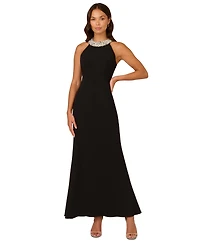 Adrianna Papell Women's Embellished Halter-Neck Gown