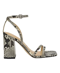 Calvin Klein Women's Sassa Block Heel Square Toe Dress Sandals
