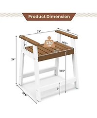 Skonyon Shower Bench with Arms for Inside Shower Shaving Legs-Brown