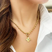 The Lovery Round Gold Charm Holder 10 millimeters