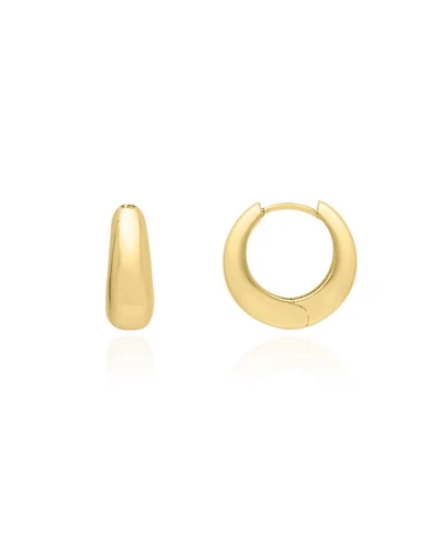 The Lovery Mini Saddle Huggie Hoop Earrings 14K Gold