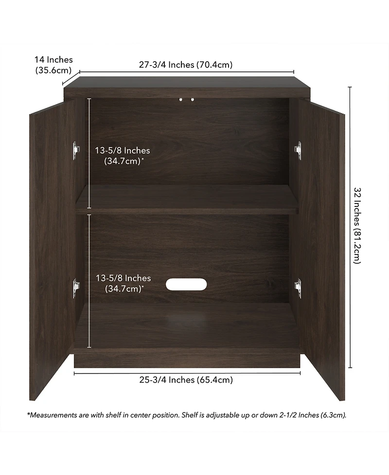Hudson & Canal Alston 28" Wide Rectangular Accent Cabinet in Alder
