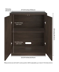 Hudson & Canal Alston 28" Wide Rectangular Accent Cabinet in Alder