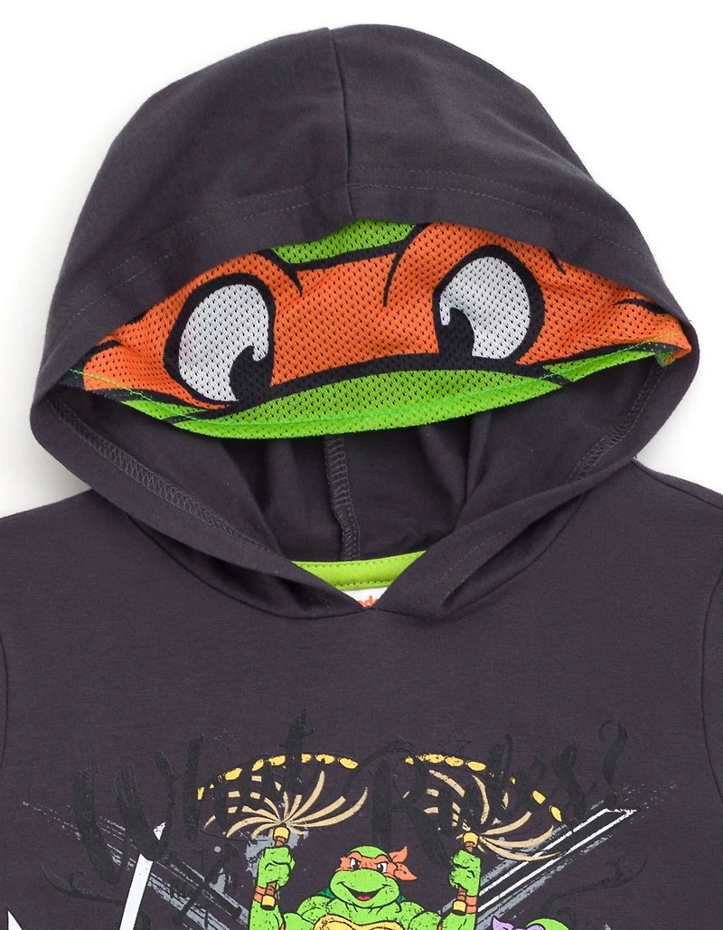 Teenage Mutant Ninja Turtles Toddler Boys Leonardo Michelangelo Raphael T-Shirt and Mesh Shorts Outfit Set to