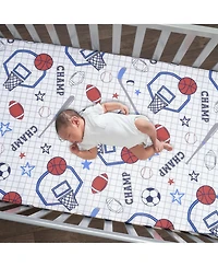 Lambs & Ivy Baby Sports 3-Piece Football/Basketball Baby Crib Bedding Set