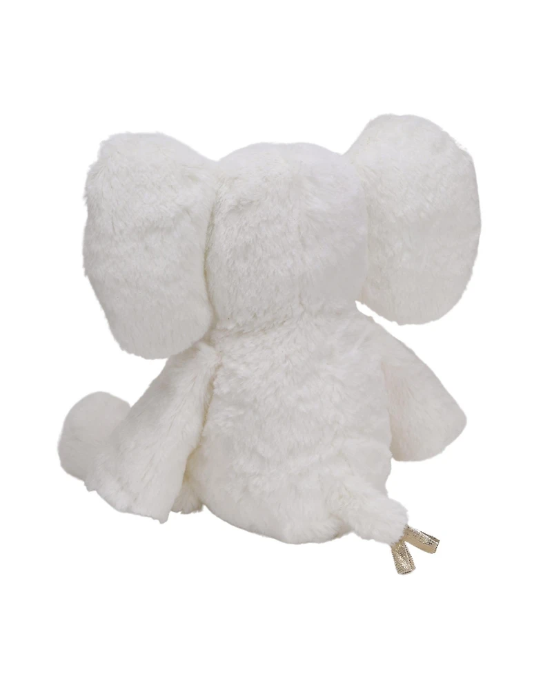 Lambs & Ivy Signature Jamboree White/Gold Plush Elephant Stuffed Animal - Marshmallow