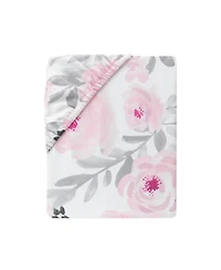 Bedtime Originals Blossom Pink Watercolor Floral 3-Piece Baby Crib Bedding Set