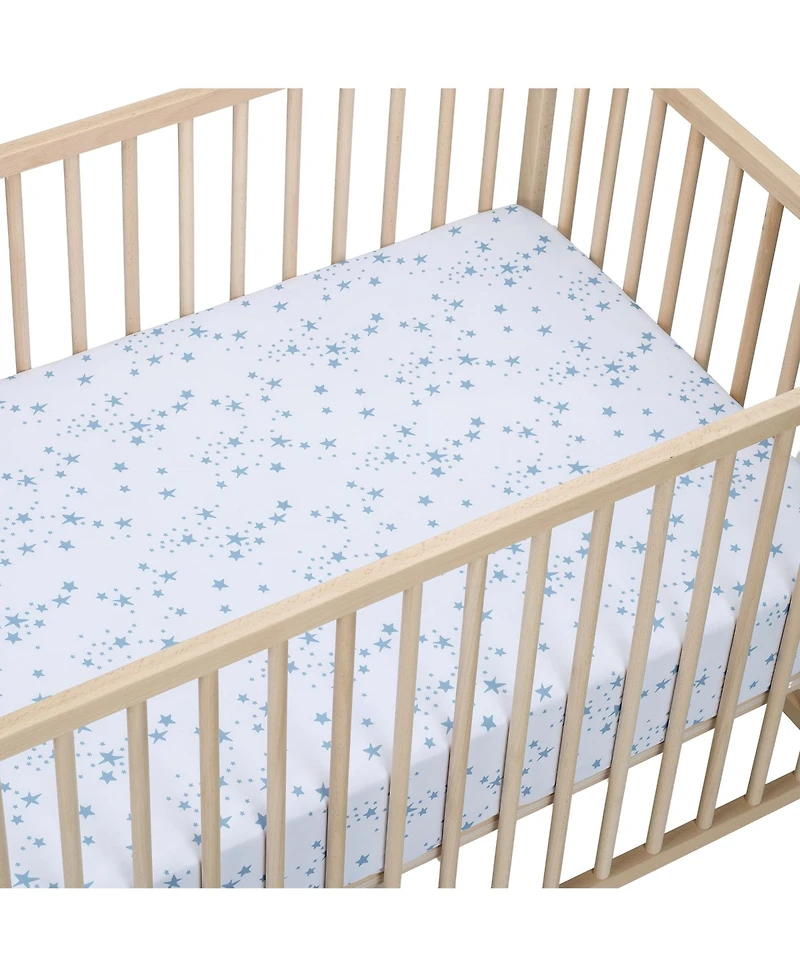 Bedtime Originals Airplane/Stars Aviation 2-Pack Fitted Crib/Toddler Sheet Set