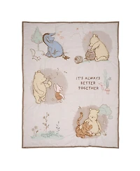 Lambs & Ivy Disney Baby Pooh Bear & Pals Cotton 3Piece Nursery Crib Bedding Set