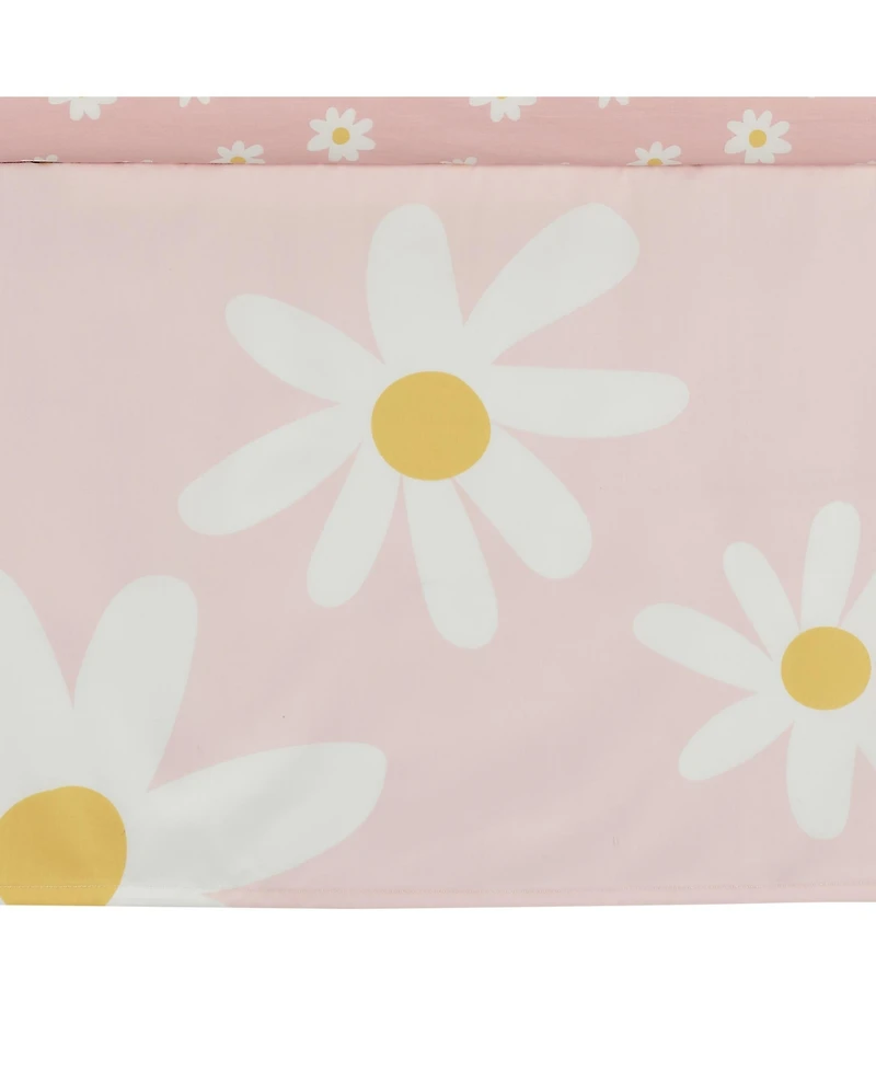 Lambs & Ivy Daisy Dreams 3-Piece Pink/White Baby Nursery Crib Bedding Set