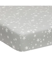 Lambs & Ivy Milky Way Blue/Gray Space Galaxy 4-Piece Nursery Baby Crib Bedding Set