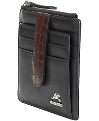 Mancini Women's Croco2 Rfid Secure Card Case Wallet