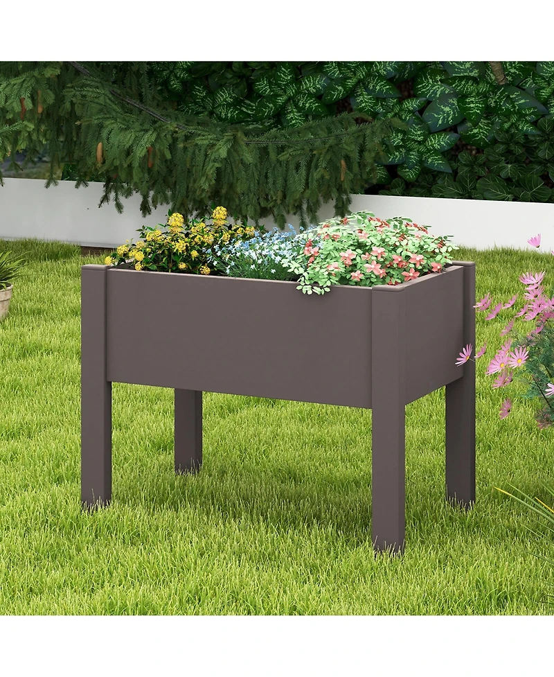 Raised Garden Bed with Water Level Indicator Drainage Hole for Vegetables Outdoor