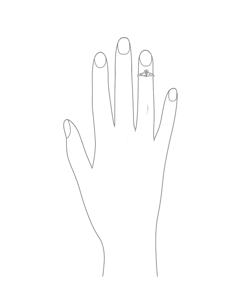 Bling Jewelry Bff Spiritual Irish Lovers Celtic Claddagh Heart Midi Toe Ring Band Silver Sterling Adjustable