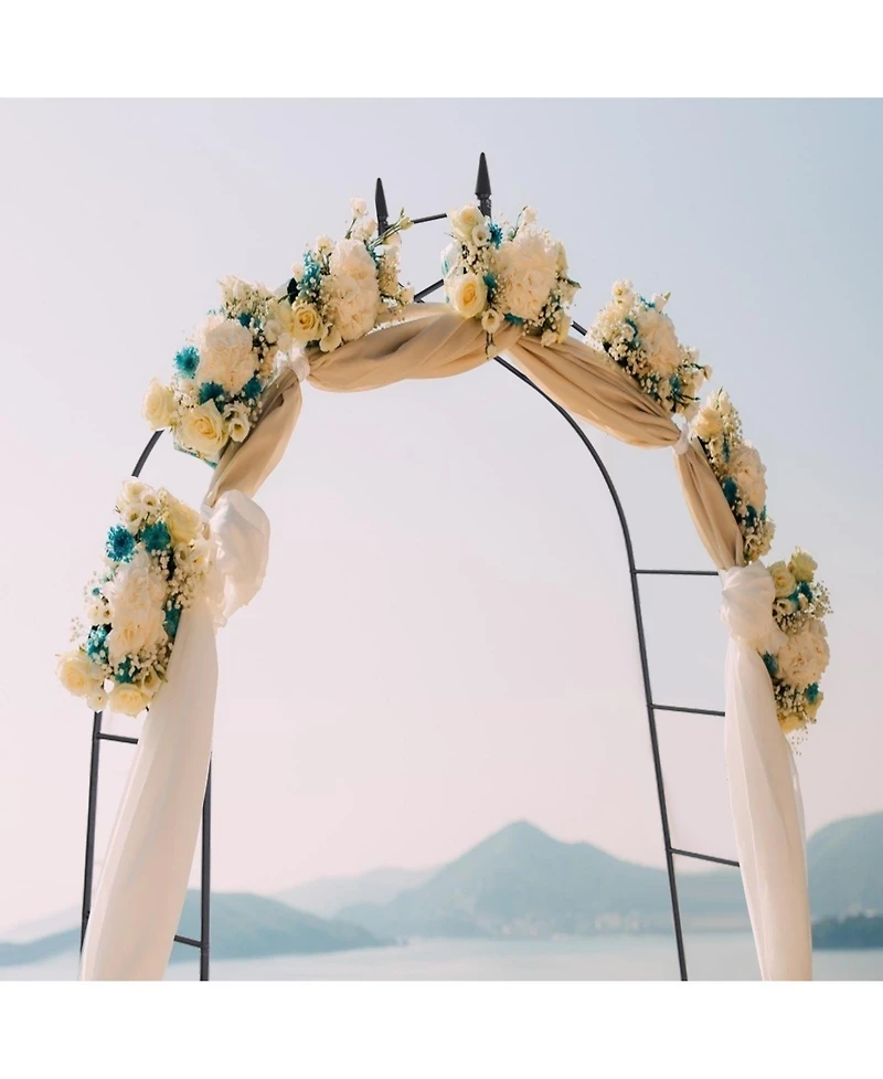 Sugift 8 Feet 4 Inch High Gothic Steel Rose Arch