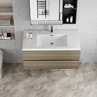 42" Floating Bathroom Vanity with Resin Sink