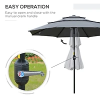 9FT 3-Tier Patio Market Umbrella with Tilt