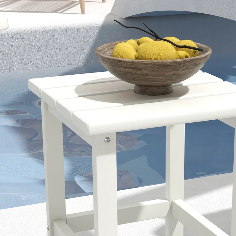 Hdpe Adirondack Side Table for Patio, Balcony, Pool