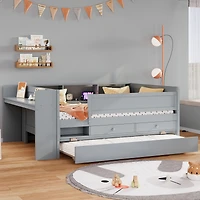 Streamdale Multi-Functional Twin Daybed with Storage and Extras, Gray