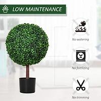23.5" Artificial Boxwood Ball Topiary