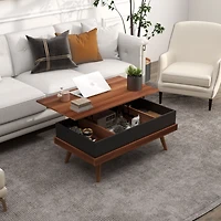 Lift Top Coffee Table with Hidden Compartments