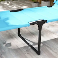 Outdoor Lounge Chair with Sunshade Roof for Beach Camping