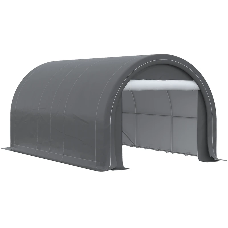 Heavy-Duty Carport with Zippered Door and Uv Canopy