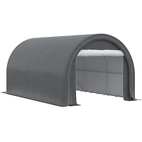 Heavy-Duty Carport with Zippered Door and Uv Canopy