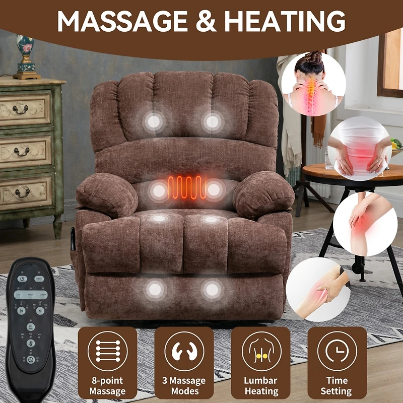 Mondawe 23" Chenille Power Lift Recliner Chair