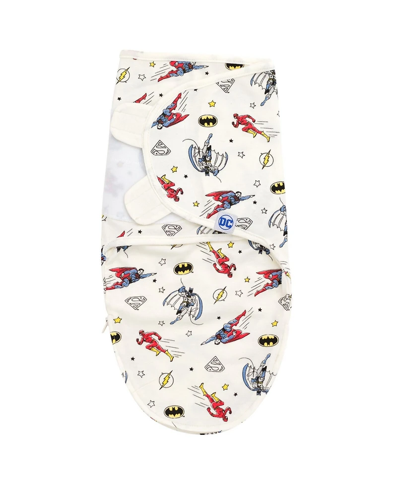 Dc Comics Baby Boys Justice League The Flash Superman Batman 3 Pack Swaddle Sacks Newborn to