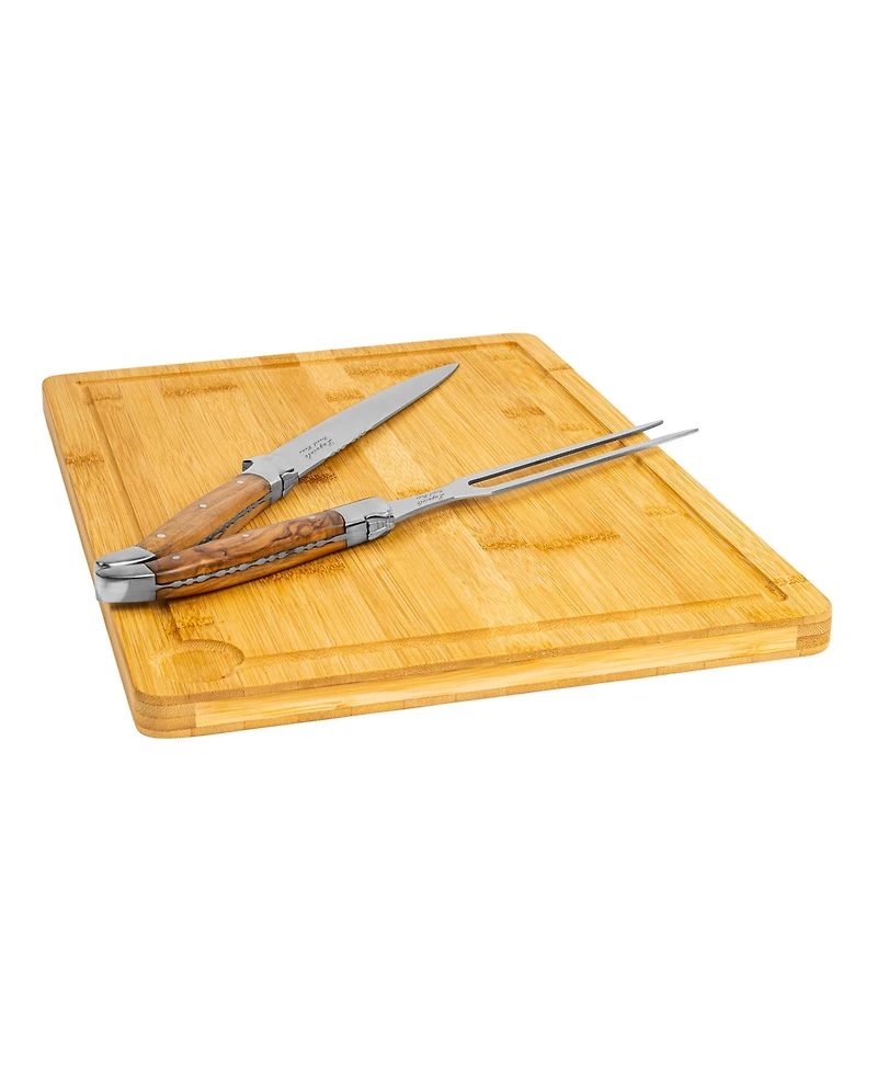 French Home Laguiole 2 Piece Carving with Wood Cutting Board