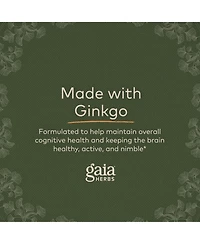 Gaia Herbs Ginkgo Leaf - Traditionally Used to Support Healthy Circulation and Brain Function - Organic, Herbal Supplement