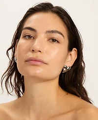Adornia Tarnish Resistant Oversized Puffy Heart Earrings