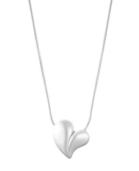 Adornia Gold Tarnish Resistant Adjustable Oversized Puffy Heart Necklace