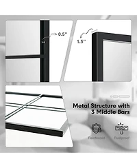 Sugift 3-Layered Decorative Wall Mirror with Metal Frame for Dining Living Room