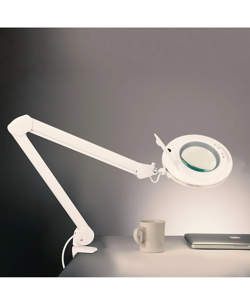 Brightech Lightview Pro 33 in. Dimmable Magnifying Led Desk Clamp Lamp (2.25X)