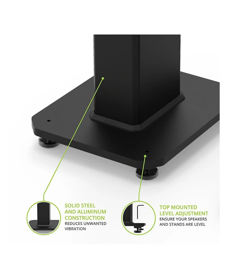Kanto SX22 22" Tall Fillable Speaker Stands with Isolation Feet