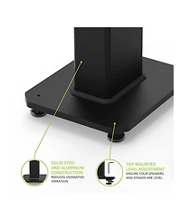 Kanto SX22 22" Tall Fillable Speaker Stands with Isolation Feet